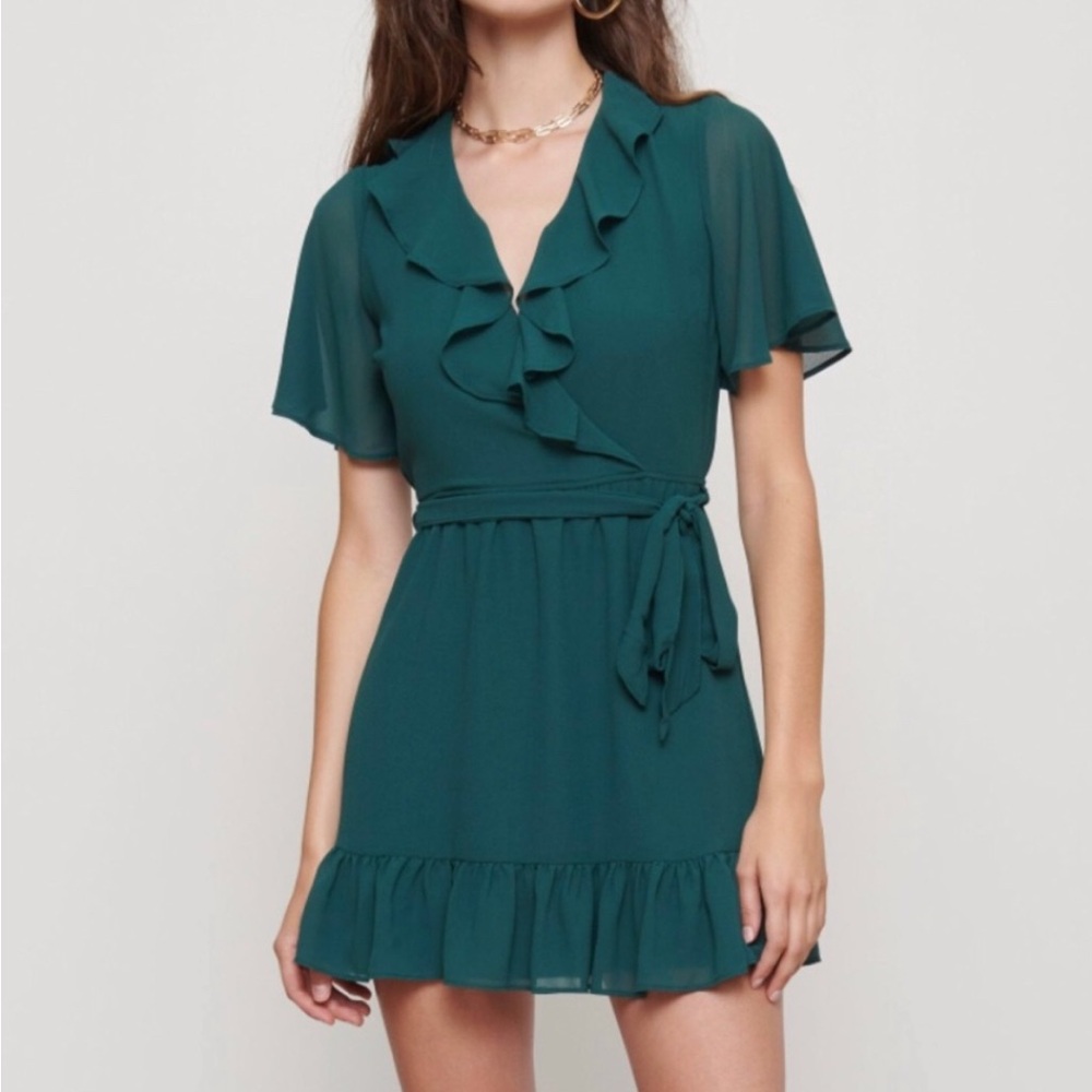 Dynamite | Teal Wrap Dress | small